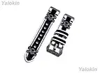 White & Black Skull Crossbones Leather Band for Fitbit Versa 2 and Versa Lite SE