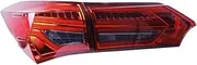 Car LED Tail Light Taillights Compatible With Toyota 2014-2018 Corolla Cross Taillight Brake Driving Lamp Turn Signal Automotive Accessorie(2pcs Red)