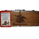 Budweiser Grilling Classics Carrying Case Grilling Spatula Basting Brush 6oz BBQ