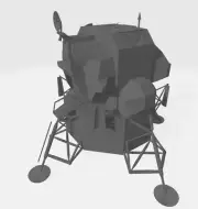 3d printed Apollo Lunar Lander spacecraft 1/16