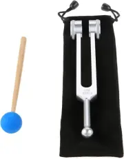 OM 136.1Hz Solfeggio Tuning Fork with Silicone Hammer Bag for Sound, Musical Ins