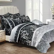 Fabric Fantastic Costa Queen Size Quilt/doona/duvet Cover Set
