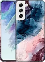 Glisten - Samsung Galaxy S21 FE 5G Case, Samsng S21 FE Case - Abstract Marble Design Printed Cute Plastic Hard Snap on Protective Designer Back Phone Case/Cover for S21 FE 5G [6.4"]