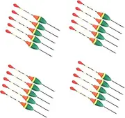 Abaodam 20Pcs Durable Outdoor Fishing Floats Eye Catching Colors for Easy Targeting Lightweight and Portable Fishing Gear for Anglers for Bass and Trout Fishing