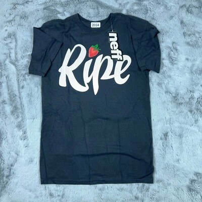 Neff Shirt Mens Black Small Ripe Short Sleeve Casual Streetwear