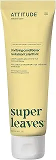 ATTITUDE Clarifying Hair Conditioner, Restores Shine, Naturally Derived Ingredients, Vegan Detangler, Dermatologically Tested, Lemon Leaves and White Tea, 8 Fl Oz
