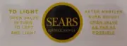 TWO (2) BRAND NEW COLEMAN EARLY SEARS LANTERN YELLOW BLK STICKERS LABELS DECALS