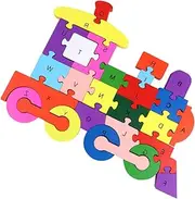MOLUCKFU 1pc 26 Building Block Puzzles B Wooden Jigsaw Puzzle Puzzle Puzzle Bamboo