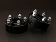 2pc 1.5" 5x4.5 to 5x4.5 Black Wheel Spacers Hubcentric for Jeep 71.5 | 1/2" Stud