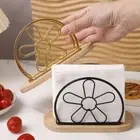 Black/Gold Tissue Paper Holder Desktop Paper Dispenser Cocktail Cookouts