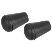 8pcs Bell End Stoppers Plastic Cord Lace Lock Lanyard Rope Fastener Black