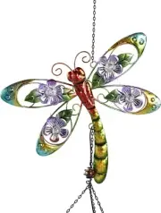 Metal Solar Figural Metallic Wind Chimes Cool White Led Lights Metallic Garden.