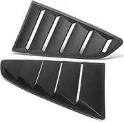 Compatible with Ford Mustang 2015 2016 2017 2018 2019-2023+ Rear Quarter Side Window Scoop Louvers Sun Shade Cover Wind Vent Air Deflector(Black)