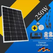 12V 250W Solar Panel Kit With Regulator Caravan Camping Portable Solar Panels AU