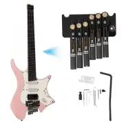 Black 6 Strings Headless Electric Guitar Bridge Set Musical Instrument Acces BX5