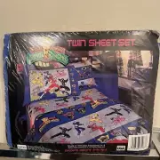 NEW - SEALED Vintage 1994 Mighty Morphin Power Rangers Twin Sheet Bed Set Saban