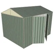 Build-a-Shed 2.3 x 3.0 x 2.3m Gable Double Hinged Side Doors Shed - Green