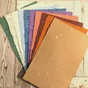 10 Sheets of Handmade Paper - Recycled Paper - 8.5 in x 5.5 in sheets