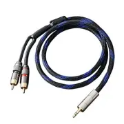 Audiophile HiFi OFC Audio Cable 3.5mm Male to 2 RCA Male Audio Cable 3M(9.9FT)