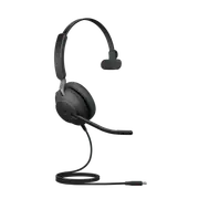 Jabra Evolve2 40 SE Wired USB-A MS Mono Headset, 360° BusyLight, Noise Isolationg Ear Cushions,