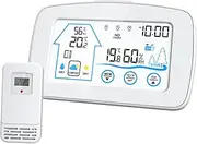 FUNOMOCYA Weather Station Room Thermometer Portable Digital Outdoor Thermometer for Home Office