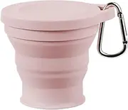 Generic 180ml Mini Retractable Cup with Lid Silicone Telescopic Drinking Mug Reusable Expandable Drinkware for Outdoor Travel