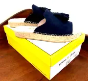 NEW - SEVEN DIALS - Womens/Juniors Platform Espadrille Slide Sandals Sz 5.5 NAVY