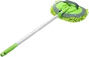 esryho 2 in 1 Car Wash Mop Mitt with Long Handle, Chenille Microfiber Car Wash Dust Brush 24-46In, Scratch Cleaning Tool