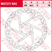 TRW Lucas Brake disc MST271RAC, rigid