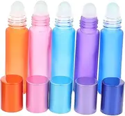 DRESSOOS 10pcs Perfume Glass Containers Refillable Essential Oil Perfume Roller Bottles 10ml