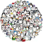 100 PCS Penguin Stickers, Cute Cartoon Penguin Animals Decal Stickers for Laptop Notebook Water Bottle Skateboard Graffiti Travel Case Trendy Vinyl Stickers for Teens Girls Kids