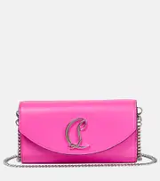 [Christian Louboutin] Christian Louboutin Leather wallet on chain One Size pink