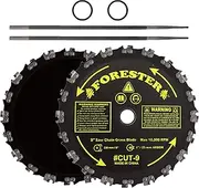 Forester Chainsaw Tooth 9" Brush Blade with 3/16" Round File 2 Piece Bundle, 2-Pack (2 Blades, 2 Files)