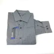 Kenneth Cole Reaction Slim Fit Men’s Dress Shirt 16 32-33 Long Sleeve Gingham
