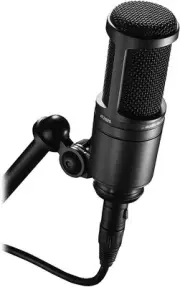 Audio-Technica AT2020 Cardioid Condenser Studio XLR Microphone, Black, Ideal...