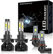 For Dodge Ram 1500 2500 3500 2-headlamps 2009-2012 9008 Led High/low Beam Headlights,+9145 Led Fog Light Bulbs,4pcs High Quality (2-Headlamps) 2009...