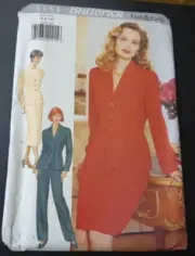Butterick Pattern 4153 Ms EASY Jacket-Top ~Straight Skirt 2 Lengths ~ Pants 6-10