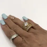 Bella Luce White CZ 18k Yellow Gold Over 925 Ring 9.39 ctw Size 8 JTV