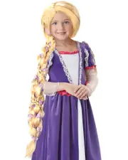 Deluxe Tangled Rapunzel Long Blonde Girls Wig