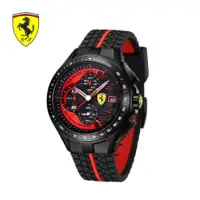 在飛比找蝦皮購物優惠-Ferrari 法拉利 Race Day 計時手錶-黑/44