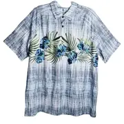 NWT Tommy Bahama Mens Polo Tidepool Royale Iced Slate IslandZone Shirt Size XL