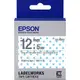 LK-4BA1 EPSON 粉藍透明點底灰字標籤帶 (寬度12mm) C53S654433 適用 LW-400/LW-500/LW-700/LW-900