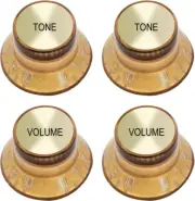 Metallor Electric Guitar Top Hat Knobs Speed Control Knobs 2 Volume 2 Tone