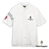 在飛比找momo購物網優惠-【Hush Puppies】男裝 襯衫 經典品牌英文毛巾繡漁