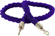 Rope Barriers, Rope Barrier Belt Black with Metal Hooks, Stanchion Rope 3/4/5/6Ft,Braided Hemp Rope for Queue Divider, Rope Barrier 1/2/3M, Twisted Hemp Rope Queue Line Barrier(Blue B,10ft/305cm)