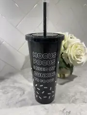 Dunkin Donuts Hocus Pocus Tumbler 24 oz. (Glow In The Dark) Black 2022 Halloween