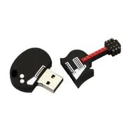 Black Silicone Guitar Design USB Flash Drive U Disk 8G