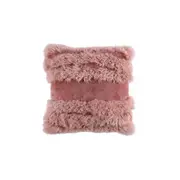 Auskin The Franges Sheepskin Cushion Sofa/Couch Pillow Square 50x50cm Rose