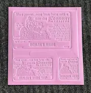 ECONOMY TRACTOR W/MOWER AD MAT PRINT MOLD PLATE FOR NEWSPAPERS OR FLYERS