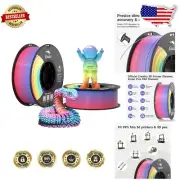 Official Ender 3D Printer Filament 2KG Rainbow PLA+ 1.75mm - Consistent Quality